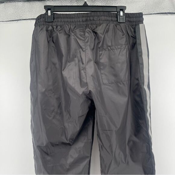 Studio Concept 23 Unisex Black Reflective Tape Y2K Drawstring Track Pants XL - Picture 9 of 16